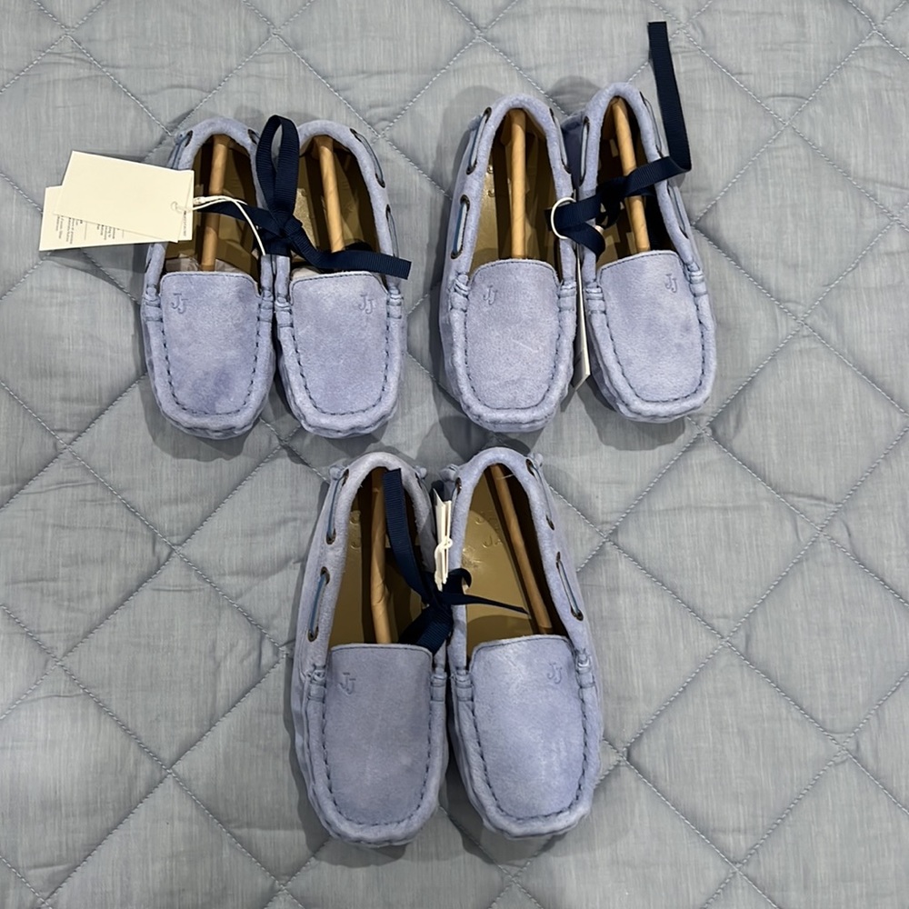Janie & Jack Blue Suede Drivers NWT